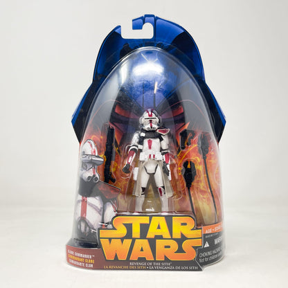 Vintage Hasbro Star Wars Mid MOC Clone Commander (Red) #33 - Hasbro Revenge of the Sith (2005)
