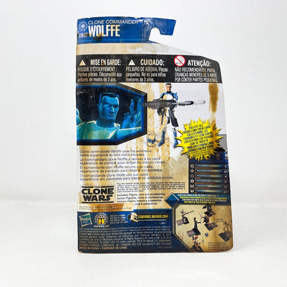 Vintage Hasbro Star Wars Mid MOC Clone Commander Wolffe CW48  - The Clone Wars 2010 3.75" Star Wars Action Figure