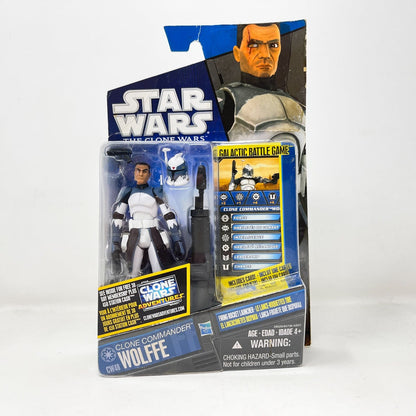 Vintage Hasbro Star Wars Mid MOC Clone Commander Wolffe CW48  - The Clone Wars 2010 3.75" Star Wars Action Figure