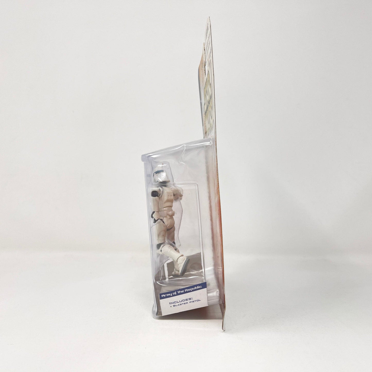 Vintage Hasbro Star Wars Mid MOC Clone Trooper 03-50 - White Armor (2003) - SAGA Clone Wars MOC