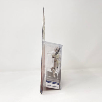 Vintage Hasbro Star Wars Mid MOC Clone Trooper 03-50 - White Armor (2003) - SAGA Clone Wars MOC