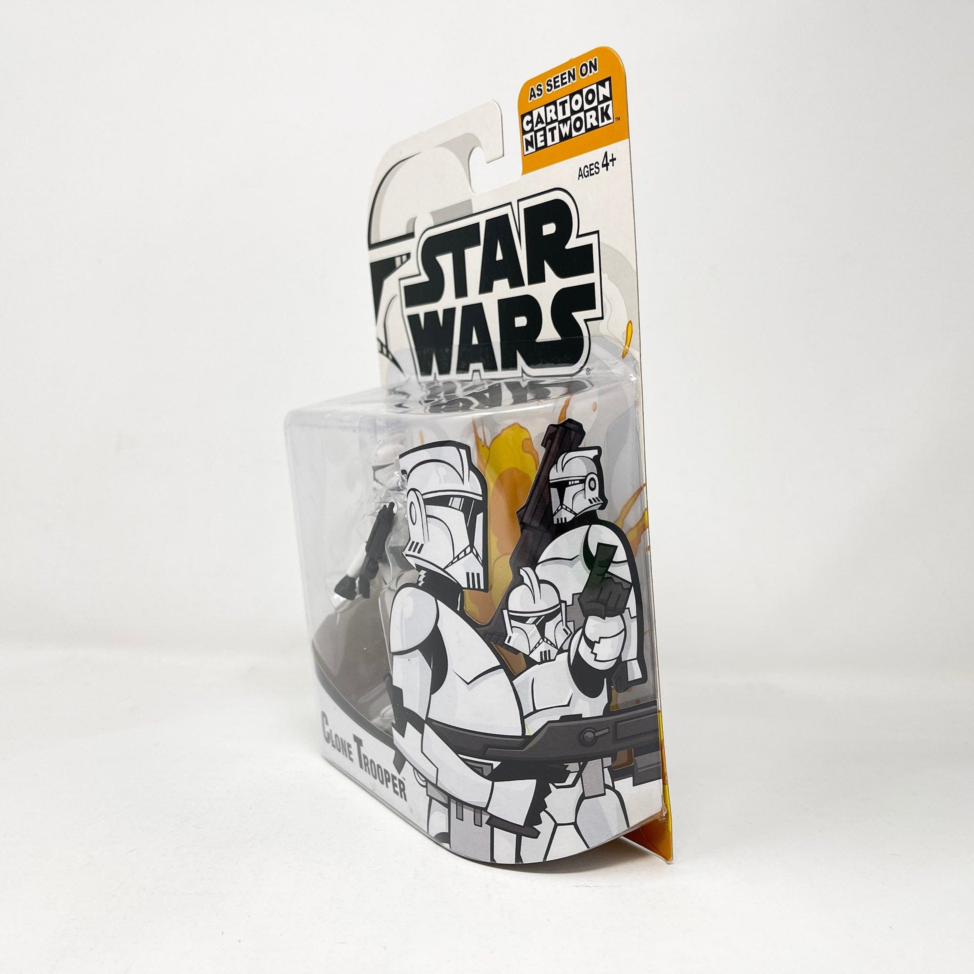 Vintage Hasbro Star Wars Mid MOC Clone Trooper (2003) - Hasbro Tarkovsky Clone Wars Animated Figure MOC