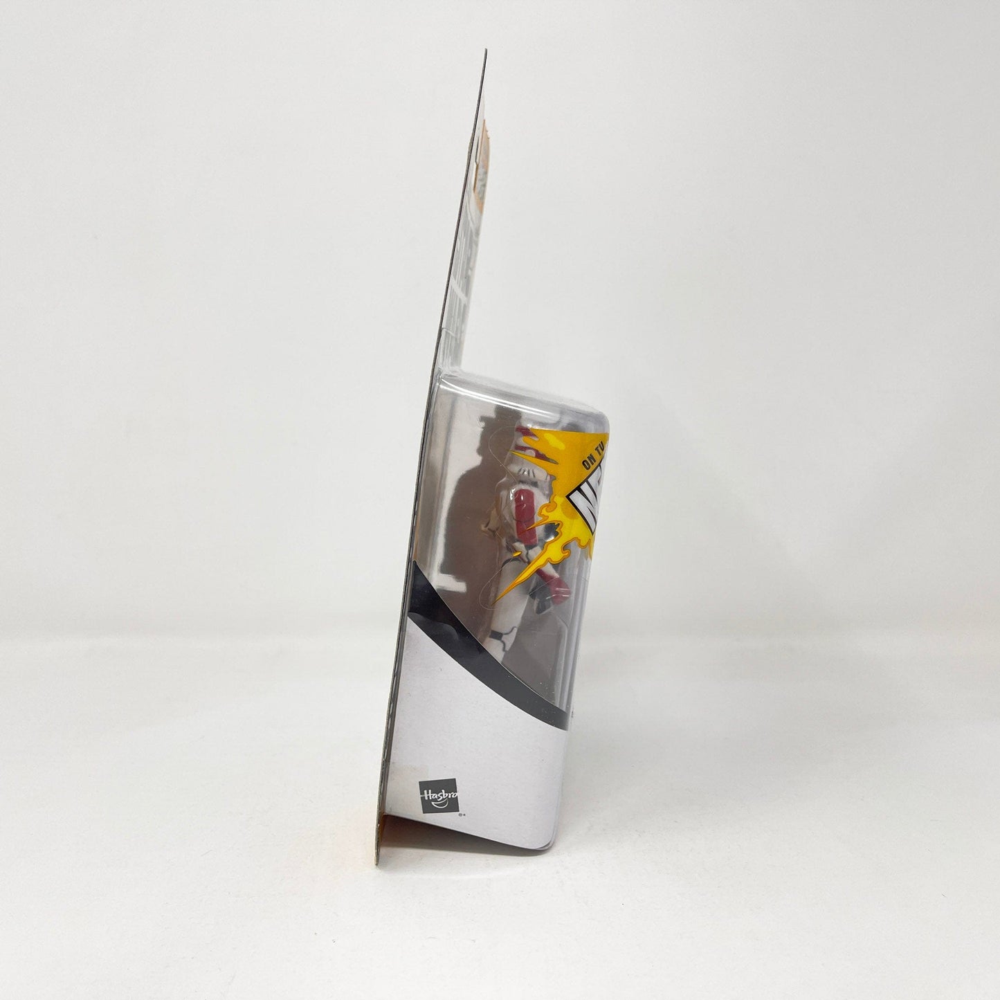 Vintage Hasbro Star Wars Mid MOC Clone Trooper Captain - Red (2005) - Hasbro Tarkovsky Clone Wars Animated Figure MOC