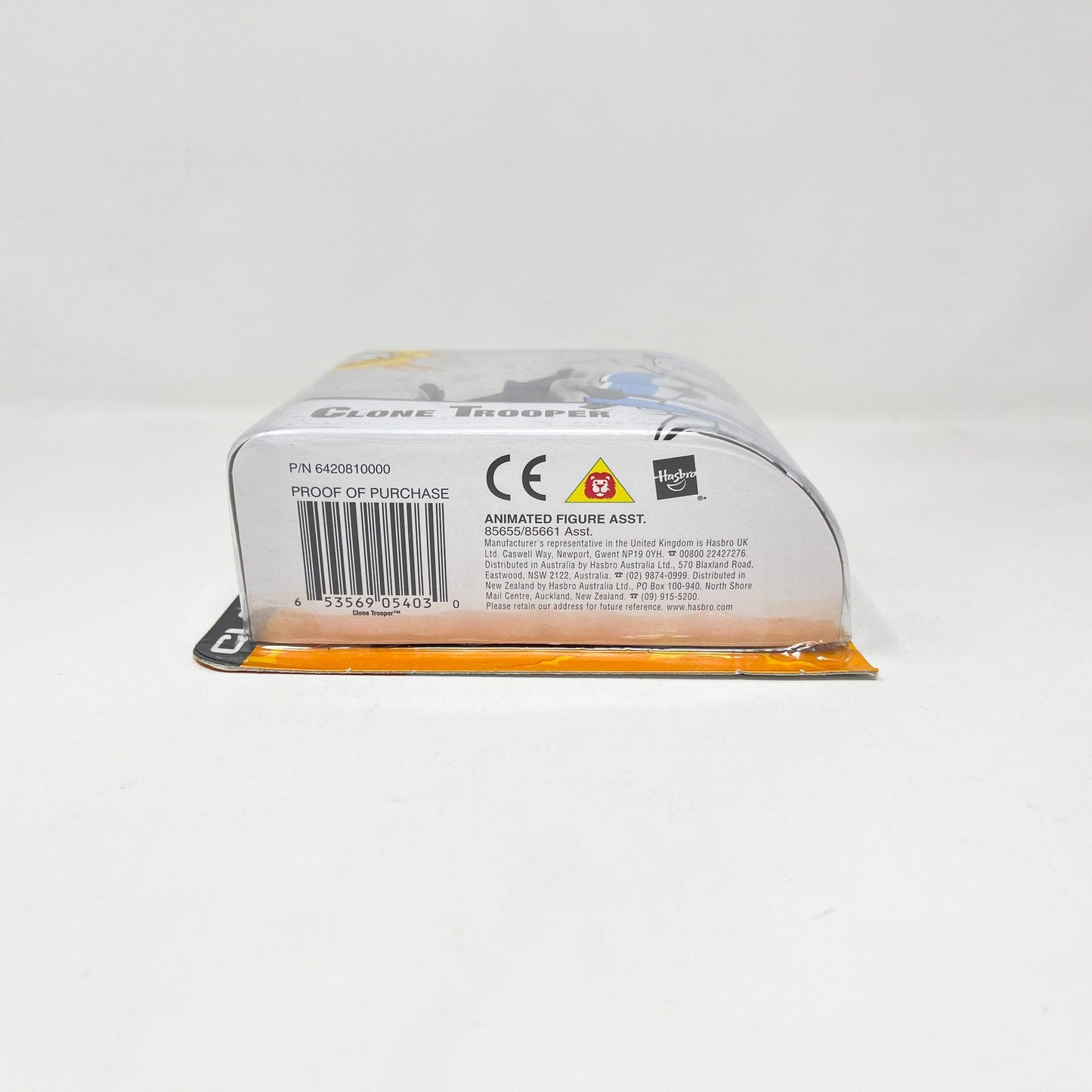 Vintage Hasbro Star Wars Mid MOC Clone Trooper Captain - Red (2005) - Hasbro Tarkovsky Clone Wars Animated Figure MOC