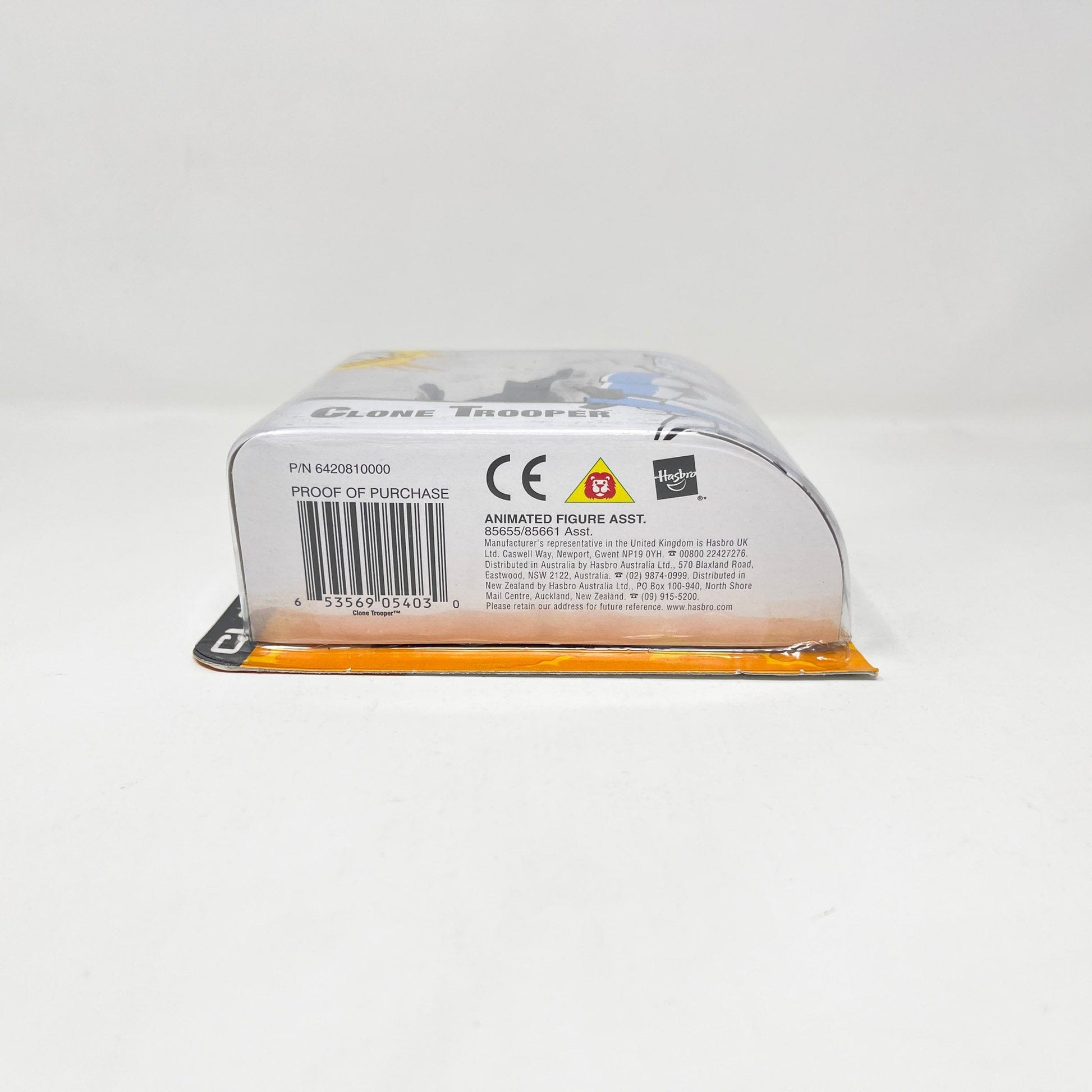 Vintage Hasbro Star Wars Mid MOC Clone Trooper Captain - Red (2005) - Hasbro Tarkovsky Clone Wars Animated Figure MOC