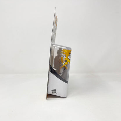 Vintage Hasbro Star Wars Mid MOC Clone Trooper Commander - Yellow (2005) - Hasbro Tarkovsky Clone Wars Animated Figure MOC