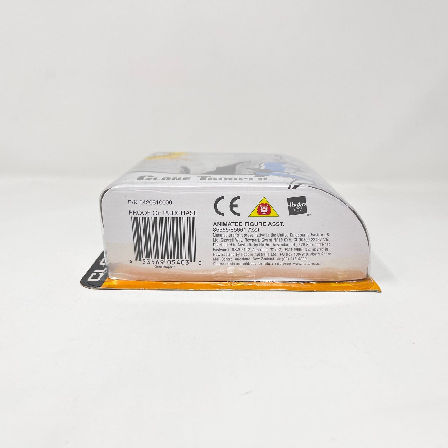 Vintage Hasbro Star Wars Mid MOC Clone Trooper Commander - Yellow (2005) - Hasbro Tarkovsky Clone Wars Animated Figure MOC