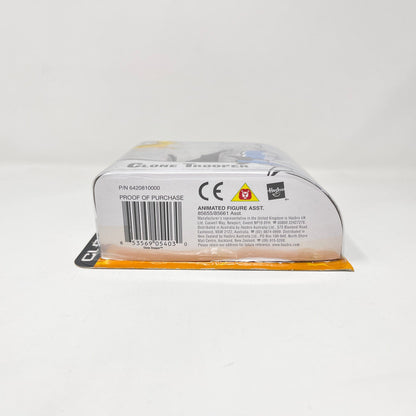 Vintage Hasbro Star Wars Mid MOC Clone Trooper Commander - Yellow (2005) - Hasbro Tarkovsky Clone Wars Animated Figure MOC