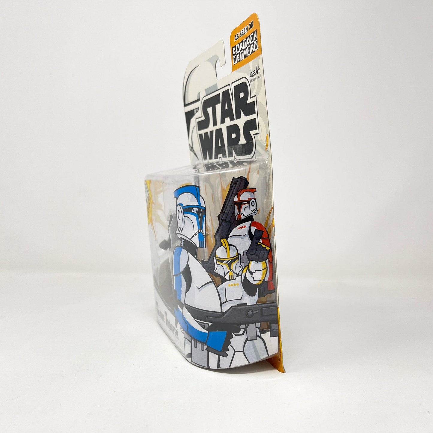 Vintage Hasbro Star Wars Mid MOC Clone Trooper Commander - Yellow (2005) - Hasbro Tarkovsky Clone Wars Animated Figure MOC