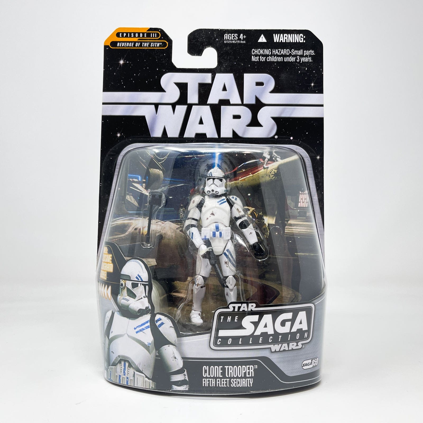 Vintage Hasbro Star Wars Mid MOC Clone Trooper (Fifth Fleet Security) #59 - Hasbro Saga Collection (2007)