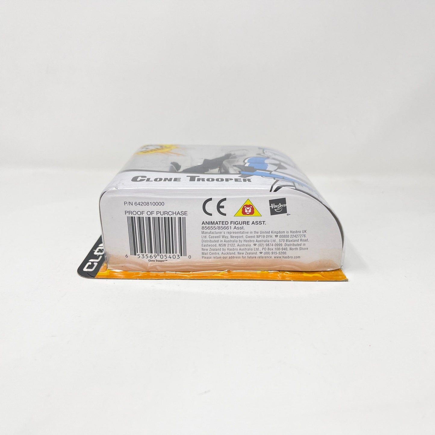 Vintage Hasbro Star Wars Mid MOC Clone Trooper Lieutenant - Blue (2005) - Hasbro Tarkovsky Clone Wars Animated Figure MOC