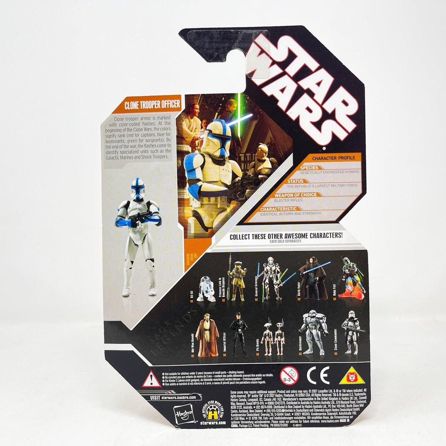 Vintage Hasbro Star Wars Mid MOC Clone Trooper Officer (Blue) - Hasbro 30th Anniversary Collection