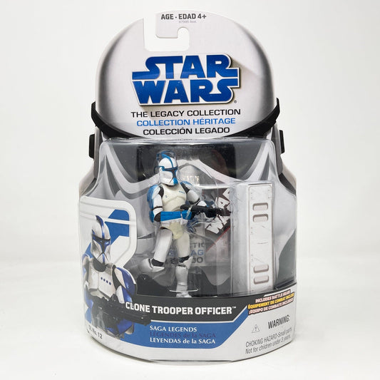 Vintage Hasbro Star Wars Mid MOC Clone Trooper Officer BLUE (Lieutenant) SL 12 - Hasbro Legacy Collection (2008)
