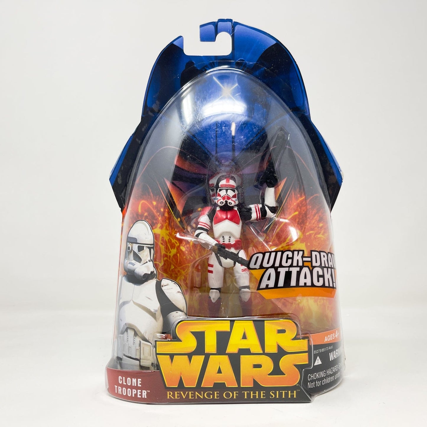 Vintage Hasbro Star Wars Mid MOC Clone Trooper (Quick Draw Attack) #06 - Hasbro ROTS 2005