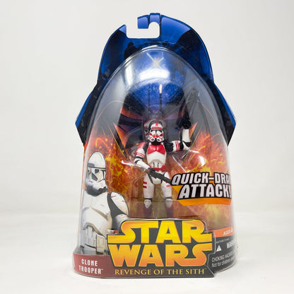 Vintage Hasbro Star Wars Mid MOC Clone Trooper (Quick Draw Attack) #06 - Hasbro ROTS 2005