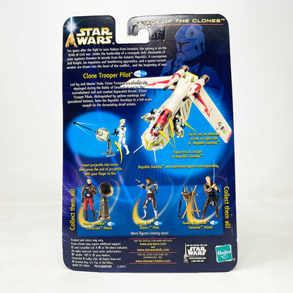 Vintage Hasbro Star Wars Mid MOC Clone Trooper (Republic Gunship Pilot) #02-49 - Hasbro SAGA Series 3.75"