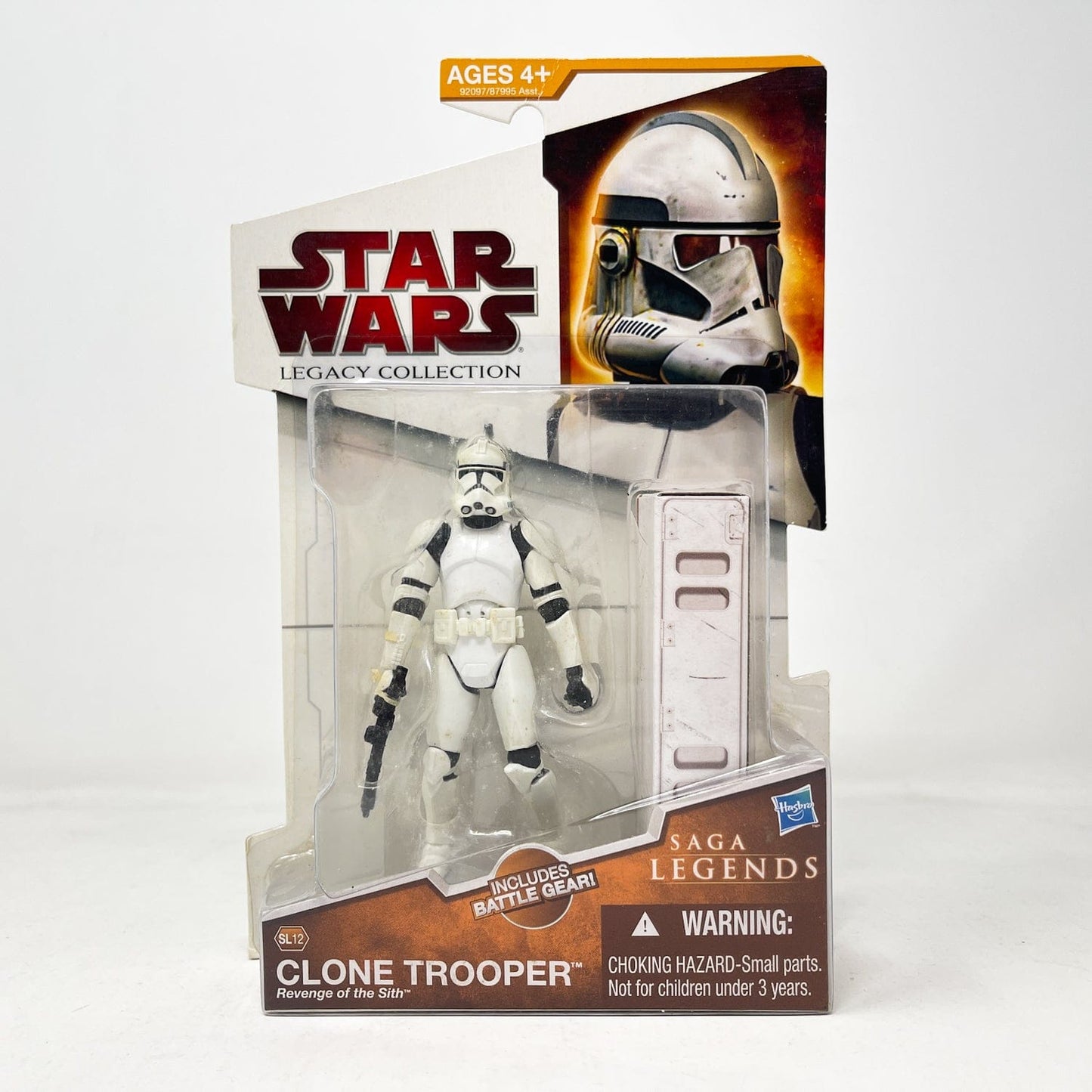 Vintage Hasbro Star Wars Mid MOC Clone Trooper SL12 - Hasbro Revenge of the Sith 3.75"