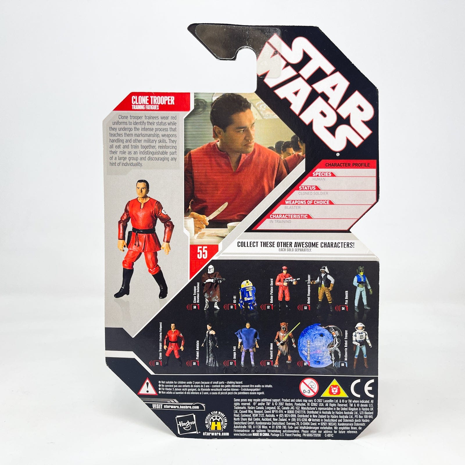 Vintage Hasbro Star Wars Mid MOC Clone Trooper (Training Fatigues) #55 - Hasbro 30th Anniversary Collection 3.75"