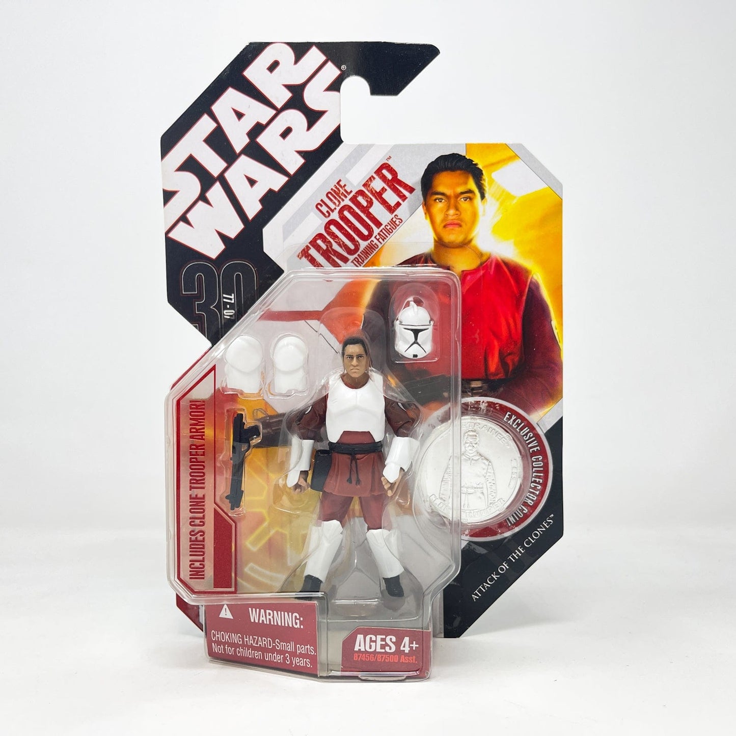 Vintage Hasbro Star Wars Mid MOC Clone Trooper (Training Fatigues) #55 - Hasbro 30th Anniversary Collection 3.75"