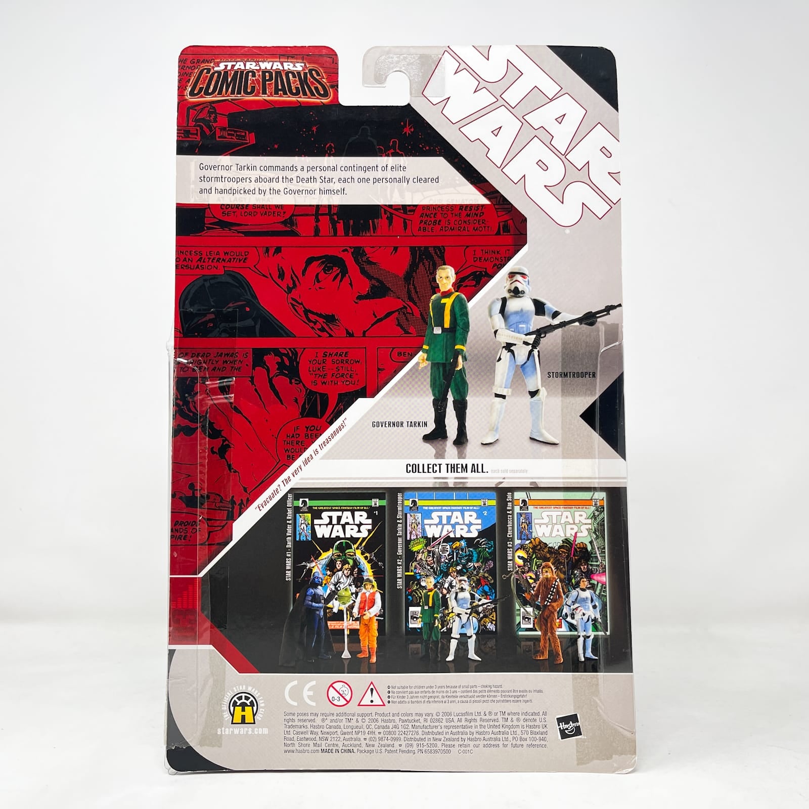Vintage Hasbro Star Wars Mid MOC Comic Pack #03 Governor Tarkin & Stormtrooper- Hasbro Star Wars Darkhorse Comic Action Figure 2-Pack