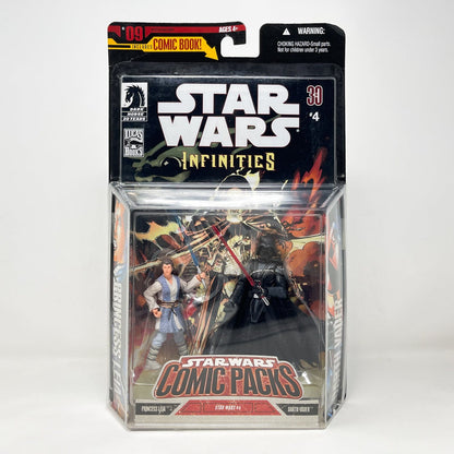 Vintage Hasbro Star Wars Mid MOC Comic Pack #09 Princess Leia & Darth Vader - Hasbro Star Wars Darkhorse Comic Action Figure 2-Pack