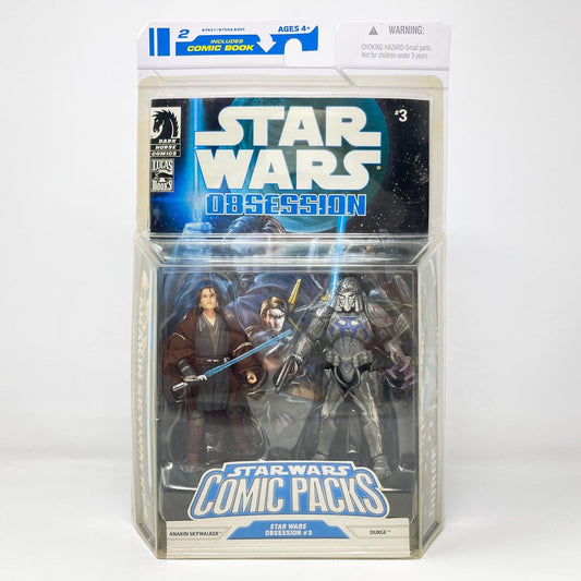 Vintage Hasbro Star Wars Mid MOC Comic Pack #2 Anakin Skywalker & Durge - Hasbro Dark Horse Comic Action Figure 2-Pack (2008)