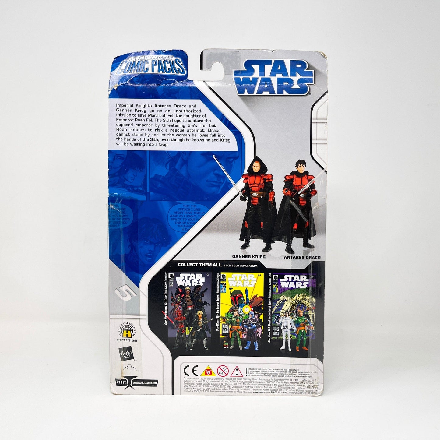 Vintage Hasbro Star Wars Mid MOC Comic Pack #5 Antares Draco and Ganner Kreig - Hasbro Star Wars Darkhorse Comic Action Figure 2-Pack