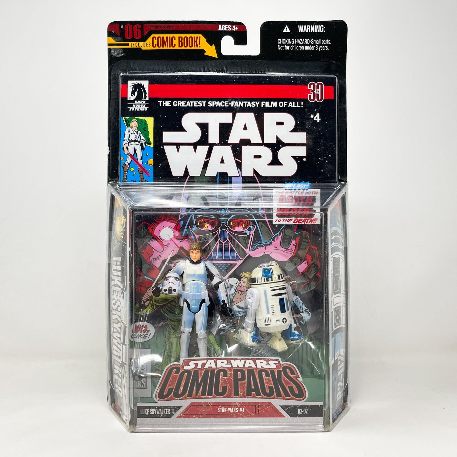 Vintage Hasbro Star Wars Mid MOC Comic Pack #6 Luke Skywalker & R2-D2 - Hasbro Star Wars Darkhorse Comic Action Figure 2-Pack