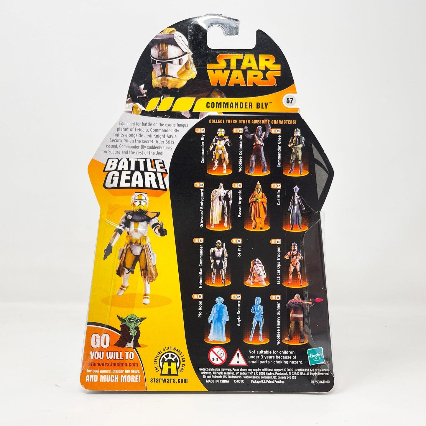 Vintage Hasbro Star Wars Mid MOC Commander Bly #57 - Hasbro ROTS 2005