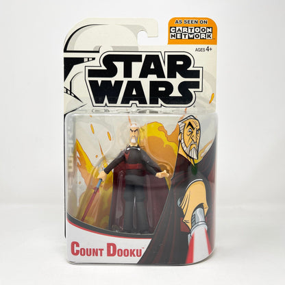 Vintage Hasbro Star Wars Mid MOC Count Dooku (2003) - Hasbro Tarkovsky Clone Wars Animated Figure MOC
