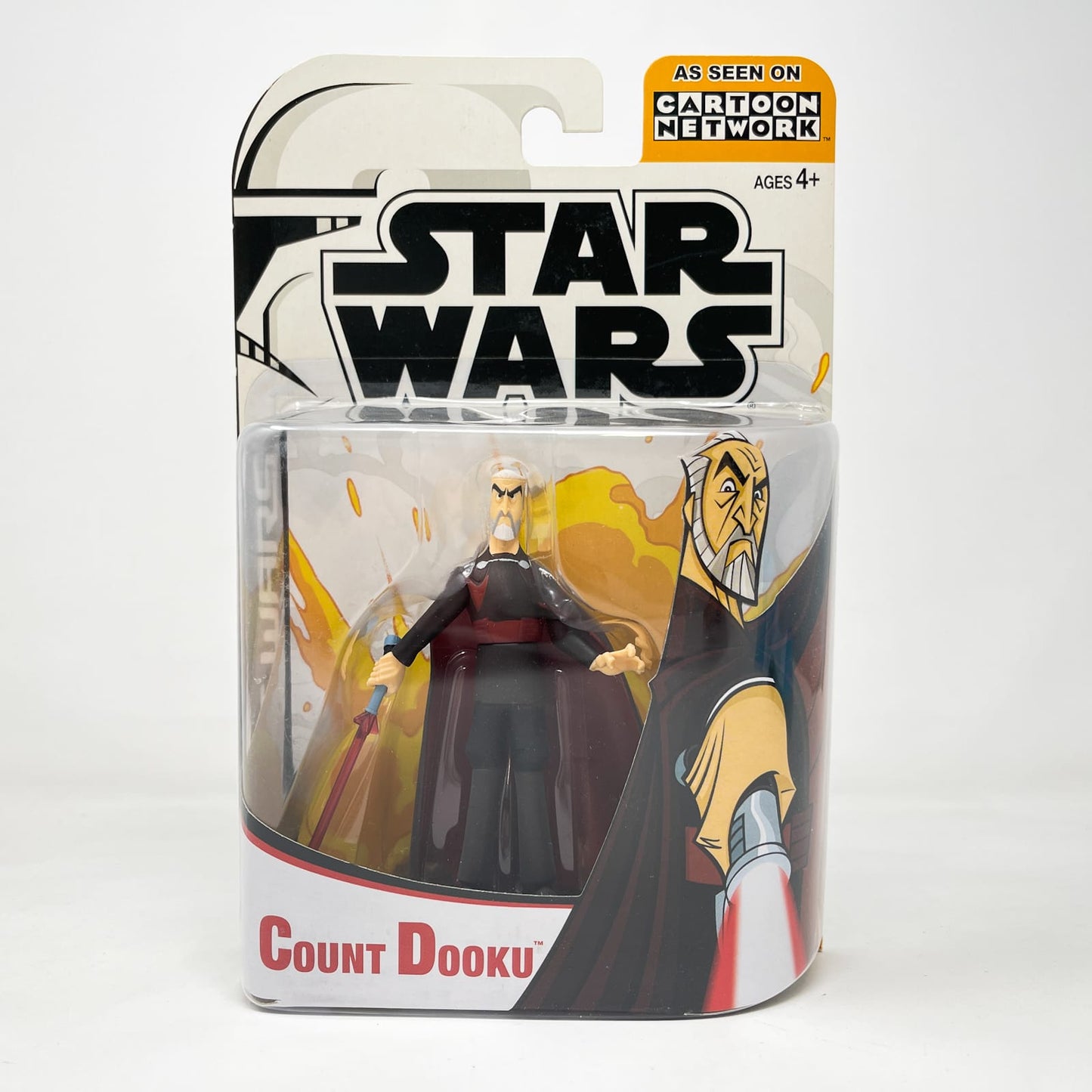Vintage Hasbro Star Wars Mid MOC Count Dooku (2003) - Hasbro Tarkovsky Clone Wars Animated Figure MOC