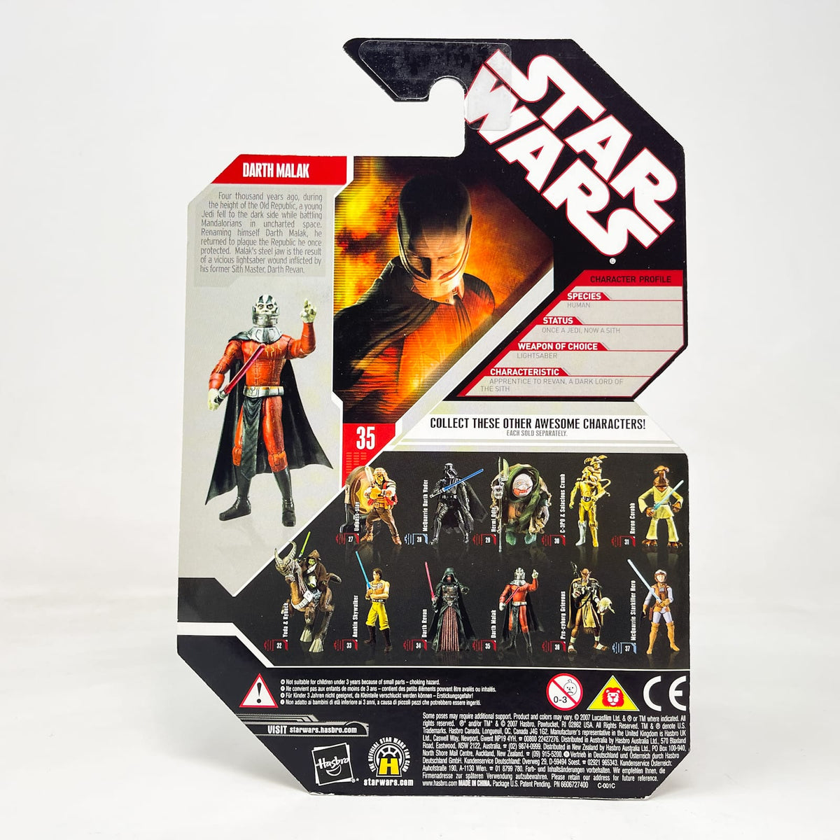 Vintage Hasbro Star Wars Mid MOC Darth Malak #35 - Hasbro 30th Anniversary Collection (2008)