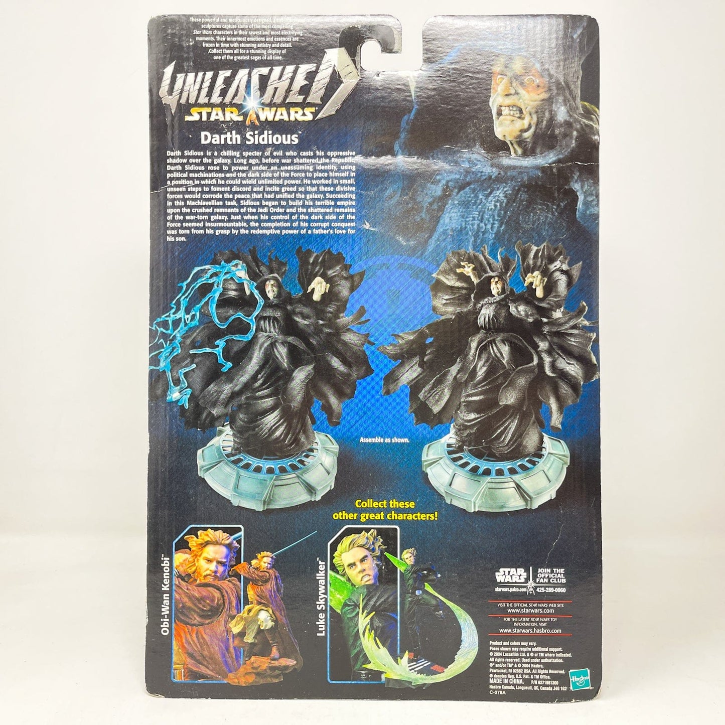 Vintage Hasbro Star Wars Mid MOC Darth Sidious - Hasbro Unleashed Collection (2003)