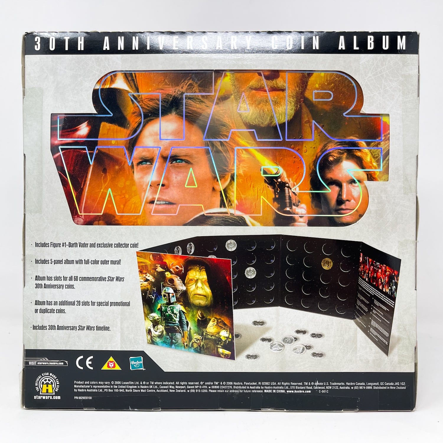 Vintage Hasbro Star Wars Mid MOC Darth Vader (Coin Album) #01 - Hasbro 30th Anniversary Collection 3.75"