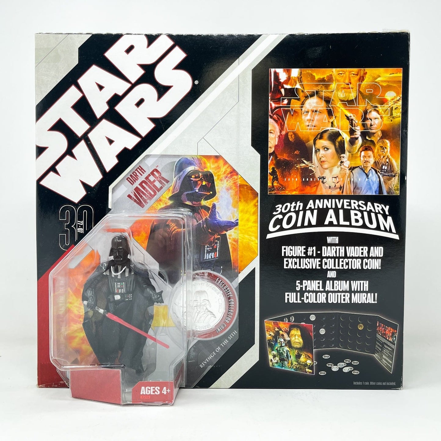 Vintage Hasbro Star Wars Mid MOC Darth Vader (Coin Album) #01 - Hasbro 30th Anniversary Collection 3.75"
