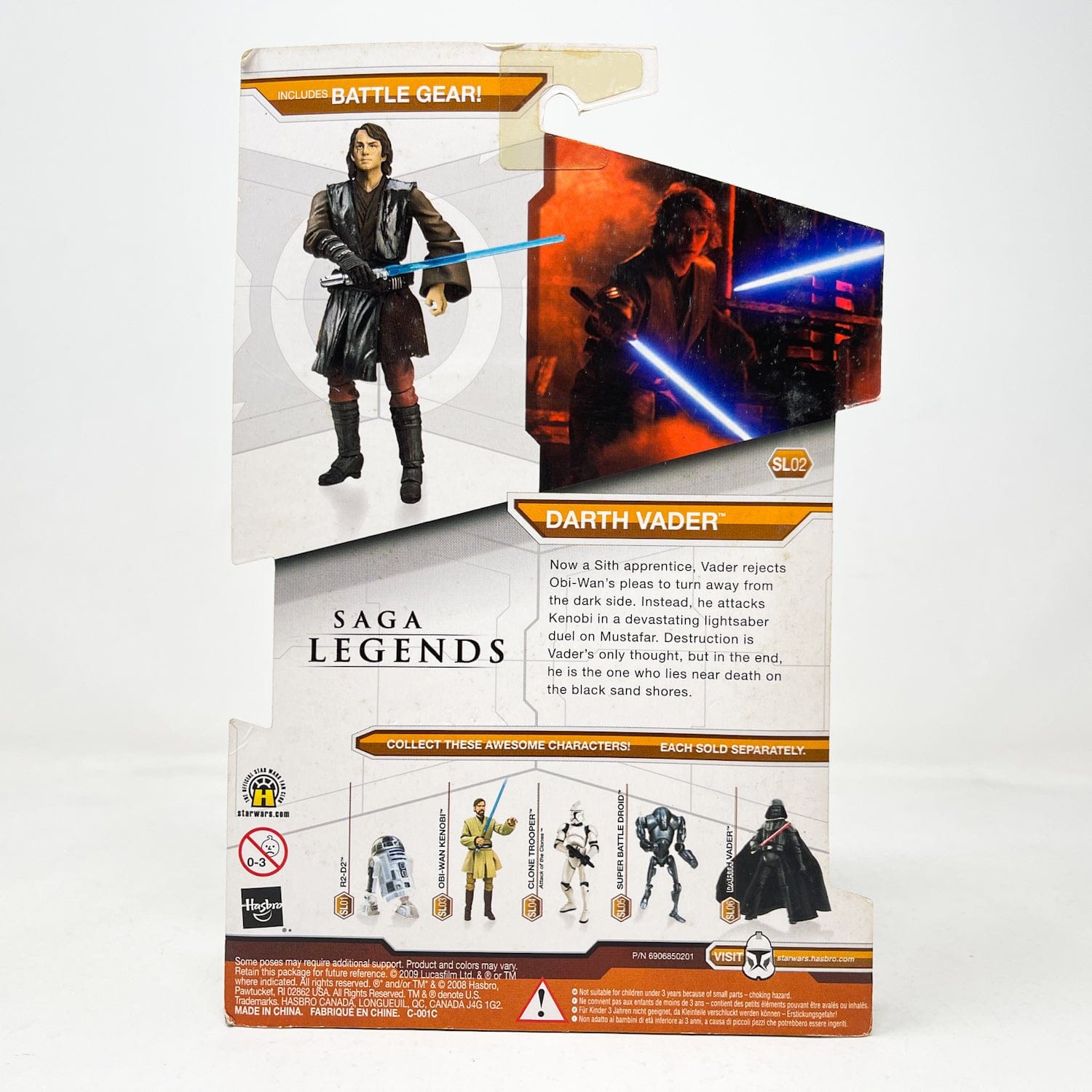 Vintage Hasbro Star Wars Mid MOC Darth Vader SL02 - Hasbro Legacy Collection 3.75"