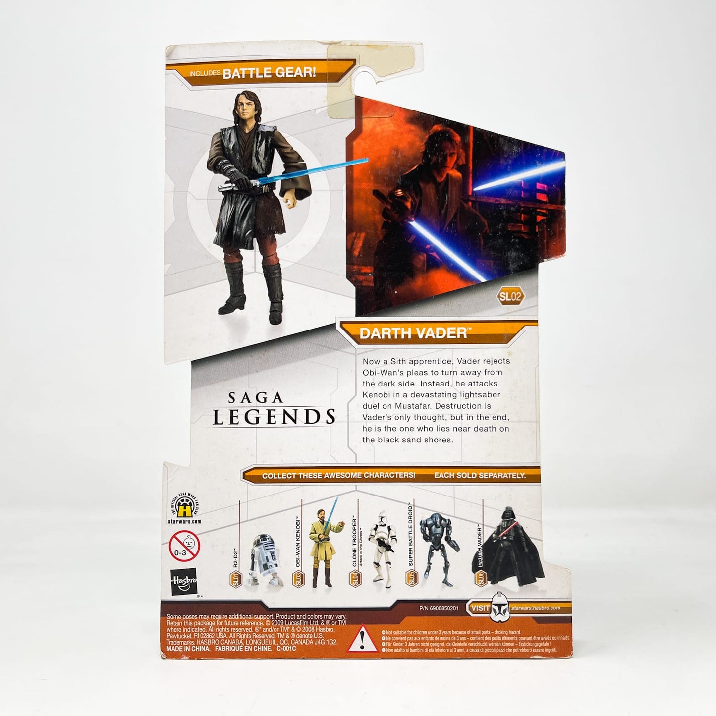 Vintage Hasbro Star Wars Mid MOC Darth Vader SL02 - Hasbro Legacy Collection 3.75"