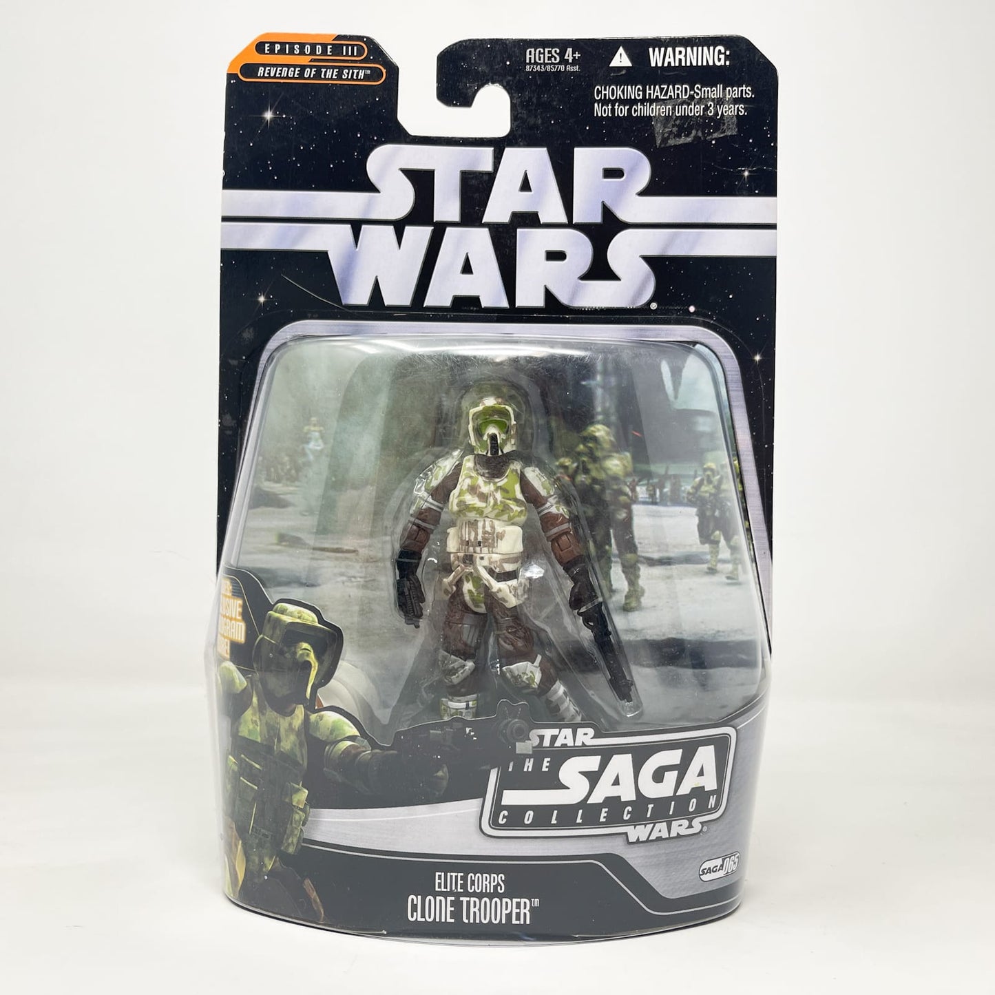Vintage Hasbro Star Wars Mid MOC Elite Corps Clone Trooper #65 - Hasbro Saga Collection (2007)