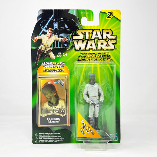 Vintage Hasbro Star Wars Mid MOC Ellorrs Madak (Fan's Choice #1) - Hasbro Power of the Jedi POTJ (2001)