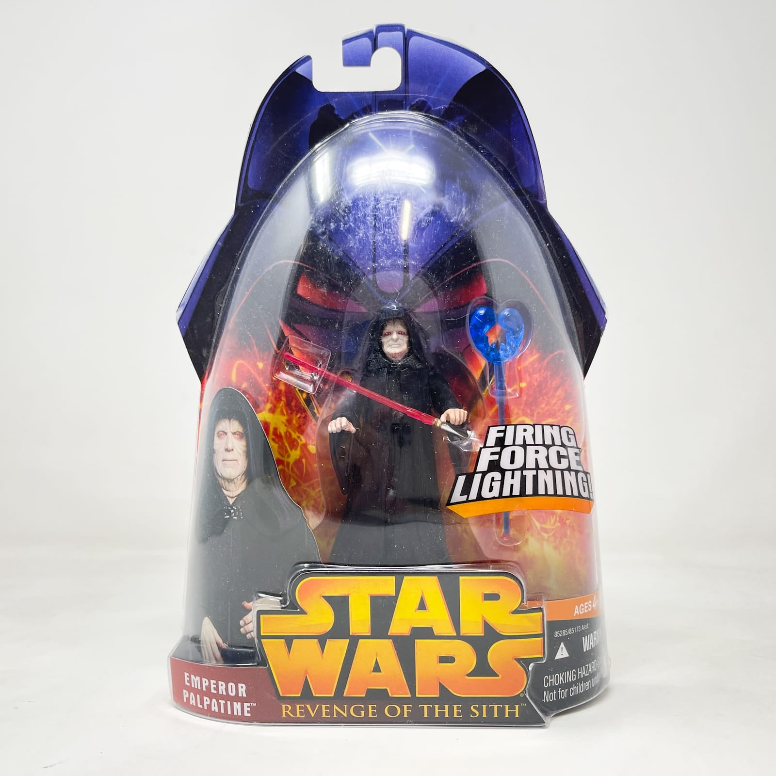 Vintage Hasbro Star Wars Mid MOC Emperor Palpatine (Firing Force Lightning) #12 - Hasbro ROTS 2005