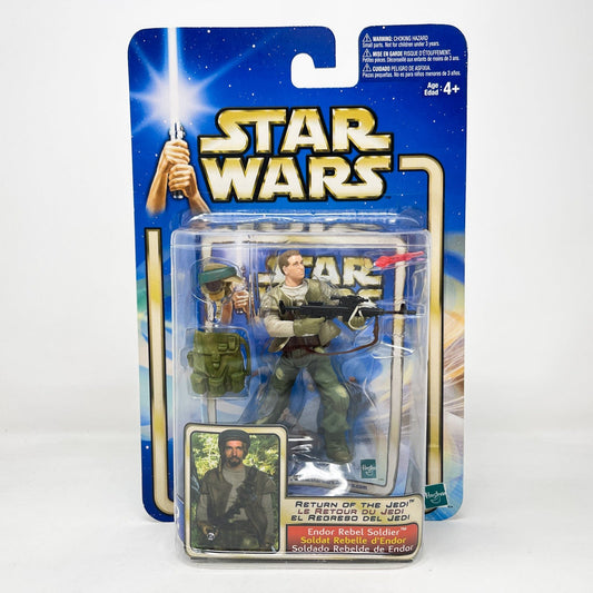 Vintage Hasbro Star Wars Mid MOC Endor Rebel Soldier #02-33 - Hasbro SAGA Series 3.75"