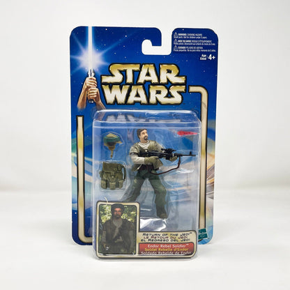 Vintage Hasbro Star Wars Mid MOC Endor Rebel Soldier (2003) - Hasbro Star Wars 3.75" Saga #33 figure