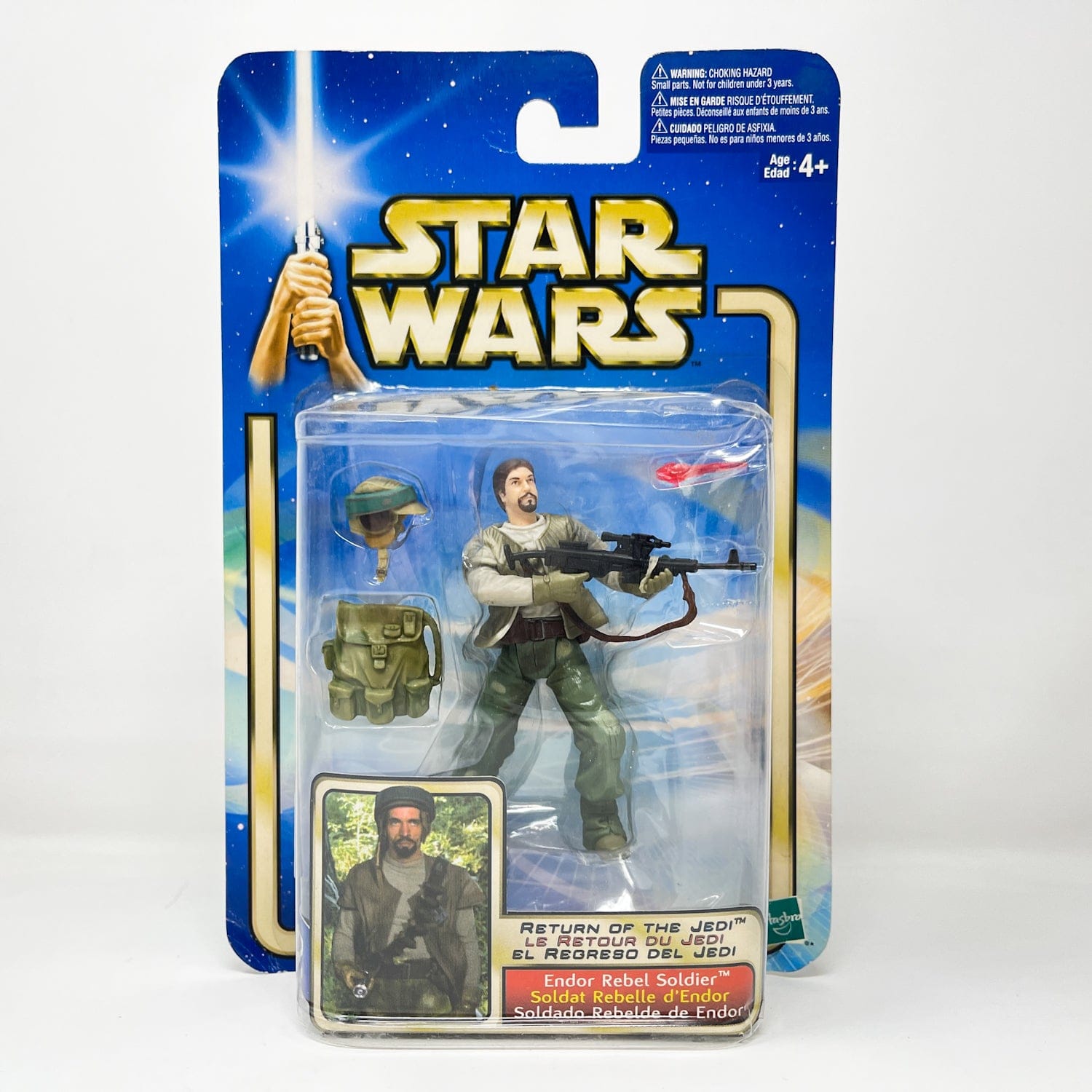 Vintage Hasbro Star Wars Mid MOC Endor Soldier #02-33 - Hasbro SAGA Series 3.75"