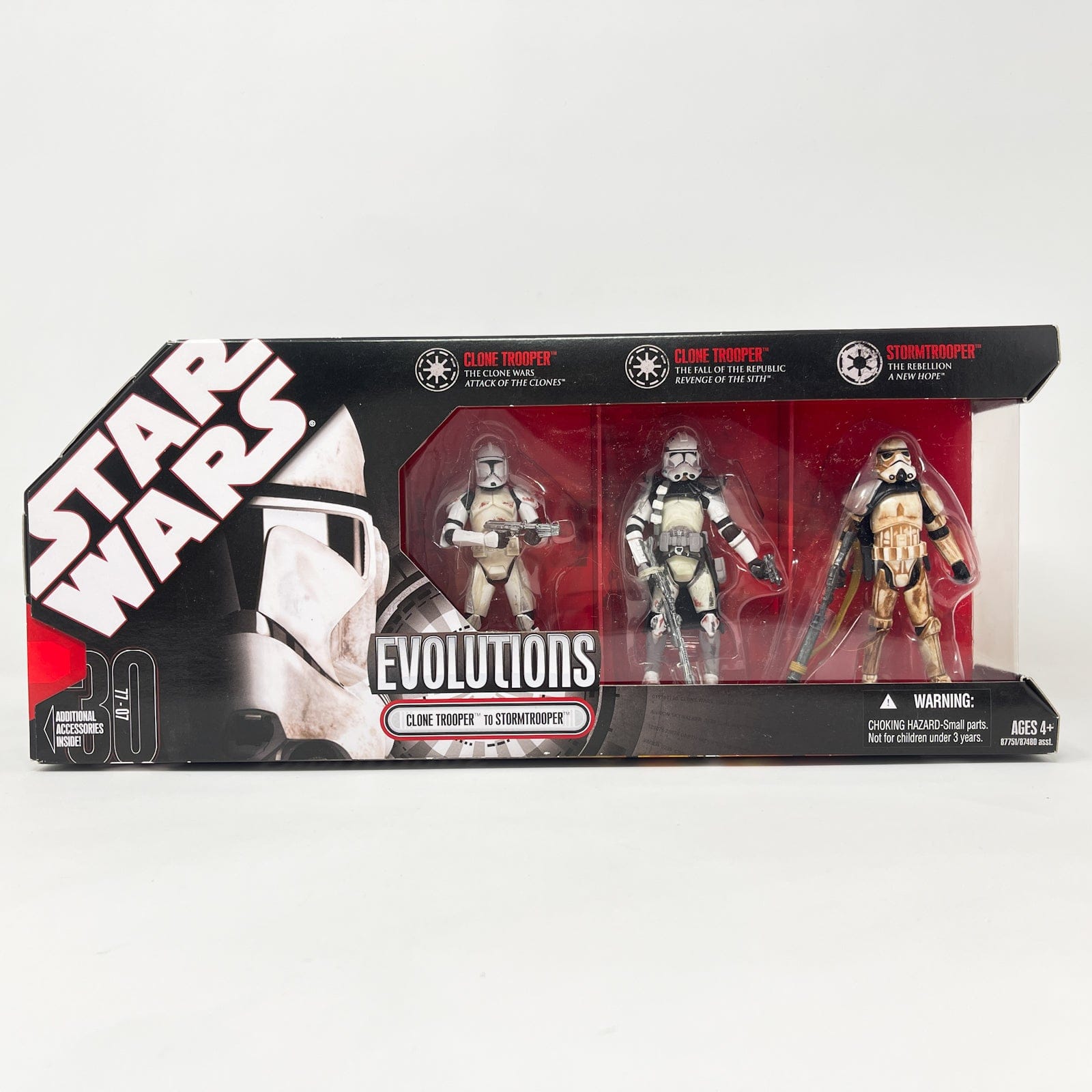 Vintage Hasbro Star Wars Mid MOC Evolutions Clone Trooper to Stormtrooper Box Set - Hasbro 30th Anniversary Multipack (2008)