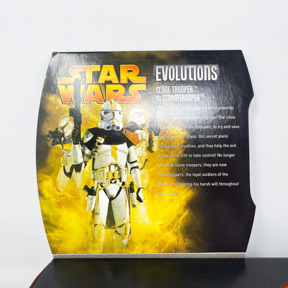 Vintage Hasbro Star Wars Mid MOC Evolutions Clone Trooper to Stormtrooper Box Set - Hasbro Saga Legends Battle Pack