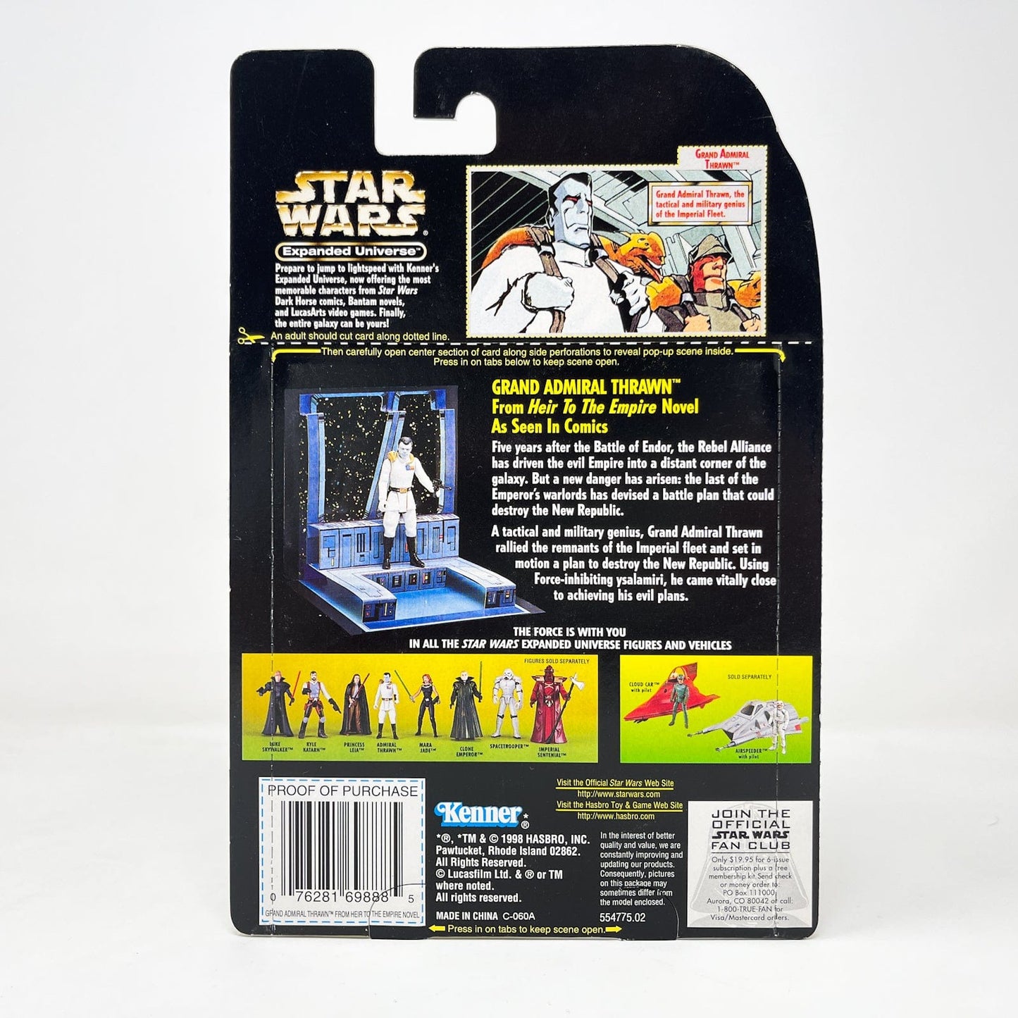 Vintage Hasbro Star Wars Mid MOC Expanded Universe Grand Admiral Thrawn - Hasbro Power of the Force 2