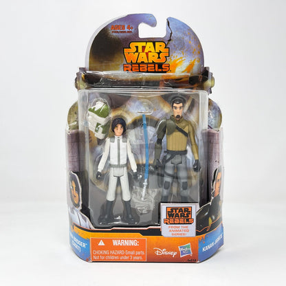 Vintage Hasbro Star Wars Mid MOC Ezra Bridger (Cadet) & Kanan Jarrus MS18 - Hasbro 2015 Rebels Mission Series 3.75" Star Wars Action Figure 2 Pack
