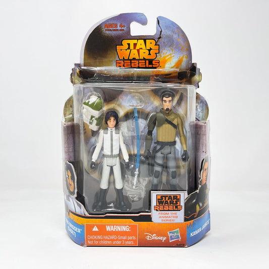 Vintage Hasbro Star Wars Mid MOC Ezra Bridger (Cadet) & Kanan Jarrus MS18 - Hasbro 2015 Rebels Mission Series 3.75" Star Wars Action Figure 2 Pack