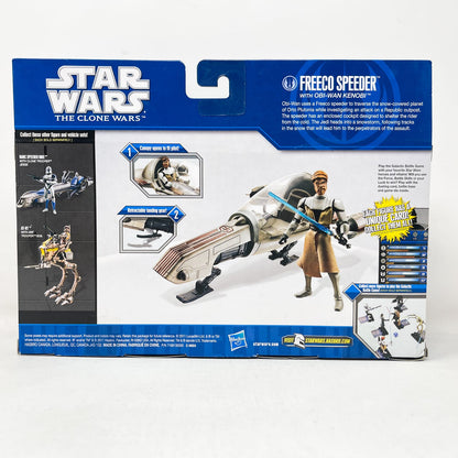 Vintage Hasbro Star Wars Mid MOC Freeco Speeder with Obi-Wan Kenobi – Hasbro Star Wars The Clone Wars (2010)