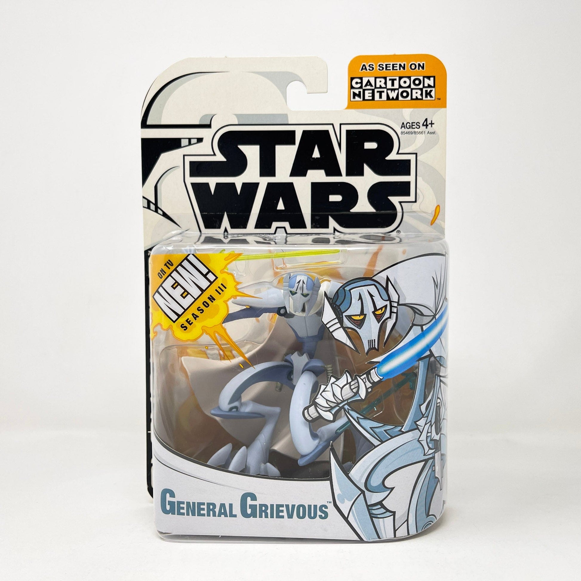 Vintage Hasbro Star Wars Mid MOC General Grievous (2005) - Hasbro Tarkovsky Clone Wars Animated Figure MOC